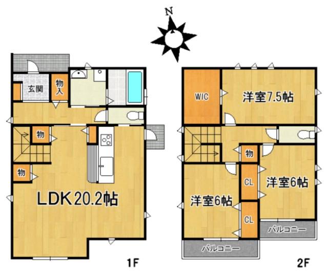 Floor plan. 26,900,000 yen, 3LDK+S, Land area 185.85 sq m , Building area 104.54 sq m