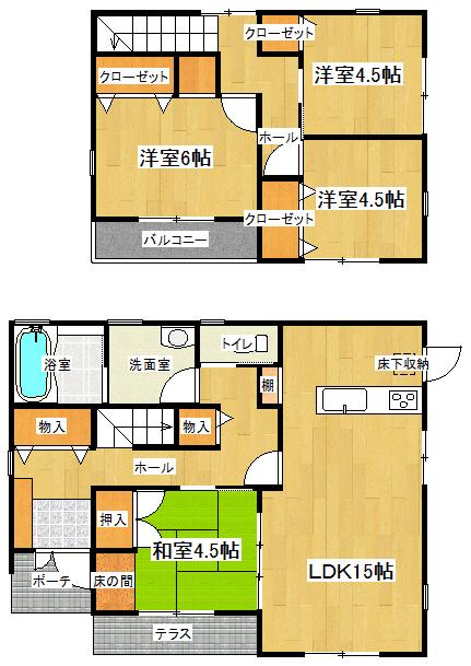 Floor plan. 21 million yen, 4LDK, Land area 207.51 sq m , Building area 115 sq m
