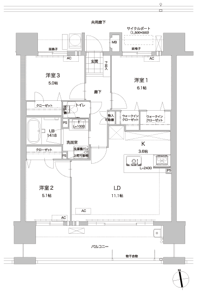 Floor: 3LDK, occupied area: 70.31 sq m, Price: 22,700,000 yen ~ 23,900,000 yen