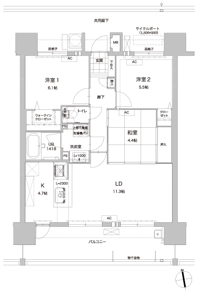 Floor: 3LDK, occupied area: 70.31 sq m, Price: 24.6 million yen ~ 25,500,000 yen