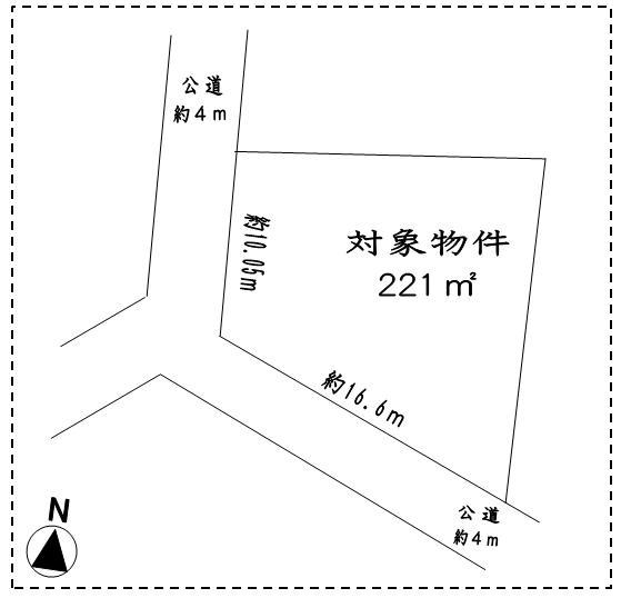Compartment figure. Land price 15.8 million yen, Land area 221 sq m