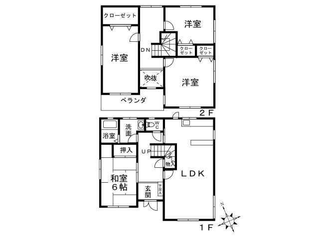 Floor plan. 15.8 million yen, 4LDK, Land area 237.97 sq m , Building area 117.64 sq m