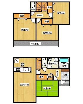 Floor plan. 19,980,000 yen, 4LDK, Land area 181.82 sq m , Building area 104.33 sq m floor plan