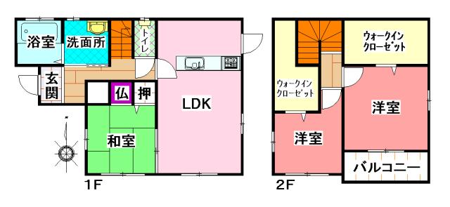 Floor plan. 14.9 million yen, 3LDK + 2S (storeroom), Land area 165.29 sq m , Building area 97.5 sq m