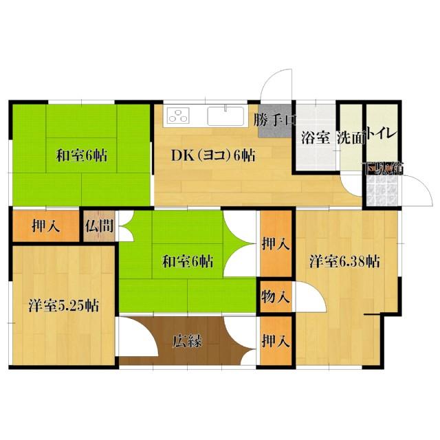 Floor plan. 8.5 million yen, 4DK, Land area 279.44 sq m , Building area 49.68 sq m