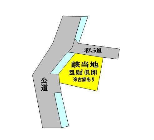 Compartment figure. Land price 9.9 million yen, Land area 221.85 sq m