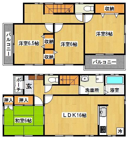 Floor plan. 23,980,000 yen, 4LDK, Land area 217.65 sq m , Building area 105.99 sq m floor plan
