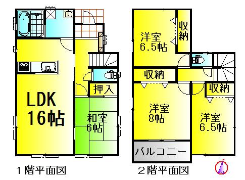 Floor plan. 18,980,000 yen, 4LDK, Land area 179.4 sq m , Building area 101.02 sq m