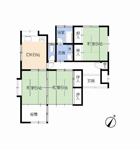 Floor plan. 9,980,000 yen, 3DK, Land area 148.95 sq m , Building area 67.07 sq m