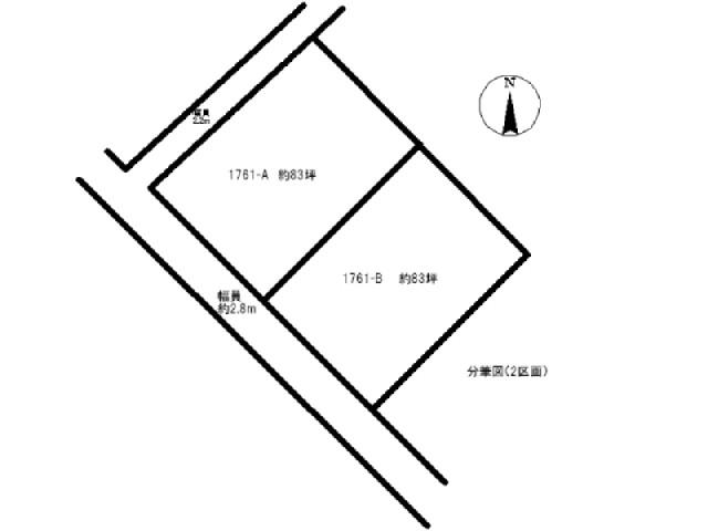Compartment figure. Land price 6 million yen, Land area 275 sq m compartment view
