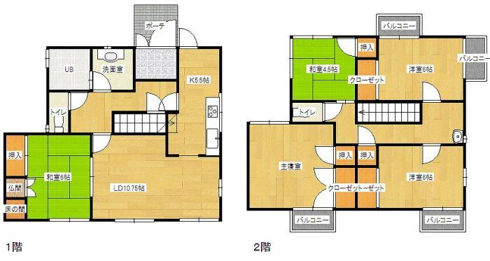 Floor plan. 16 million yen, 5LDK, Land area 1,103 sq m , Building area 119.24 sq m