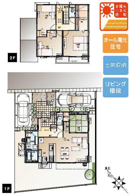 Floor plan.  [No. 10 place]  ※ Plan and Exterior therefore are drawn with reference to the accompanying drawings ・ For planting, In fact and it may be slightly different. Also, furniture ・ Consumer electronics ・ The car is not included in the price.