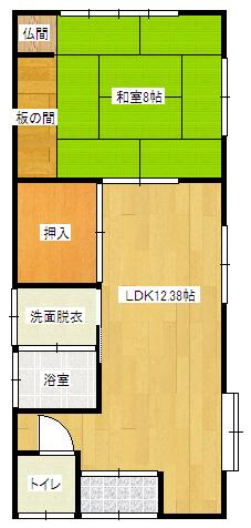 Floor plan. 7.9 million yen, 1LDK, Land area 99.17 sq m , Building area 51.07 sq m