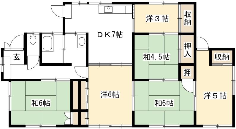 Floor plan. 8.5 million yen, 6DK, Land area 225.78 sq m , Building area 70.75 sq m site (June 2012) shooting