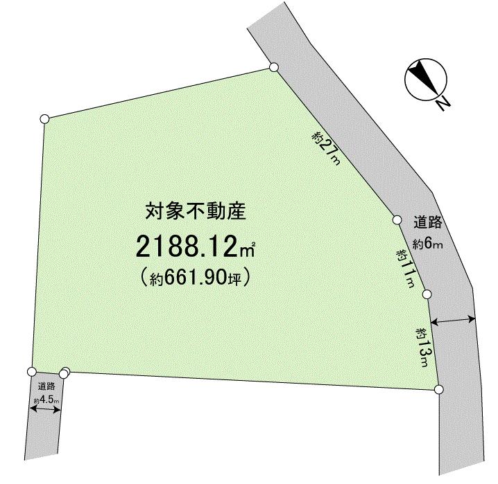 Compartment figure. Land price 35 million yen, Land area 2,188.12 sq m