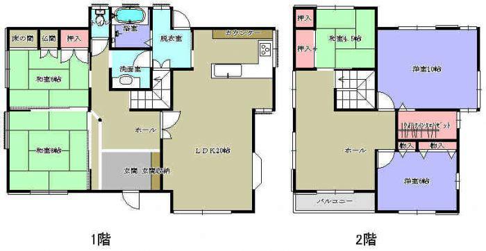 Floor plan. 19 million yen, 5LDK, Land area 573.99 sq m , Building area 157.09 sq m