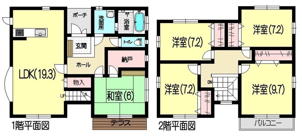 Floor plan. 18.5 million yen, 4LDK + S (storeroom), Land area 300.32 sq m , Building area 146 sq m