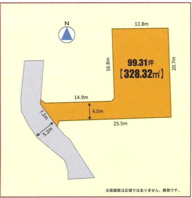 Compartment figure. Land price 6.45 million yen, Land area 328.32 sq m compartment view