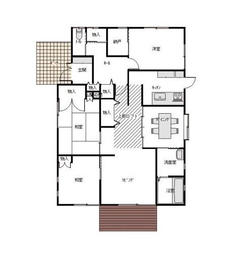Floor plan. 19.5 million yen, 4LDK + S (storeroom), Land area 206.58 sq m , Building area 118.1 sq m