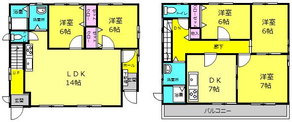 Floor plan. 19,800,000 yen, 6LDK, Land area 258.54 sq m , Building area 131.2 sq m floor plan