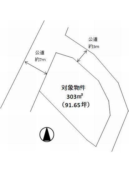 Compartment figure. Land price 2.9 million yen, Land area 303 sq m