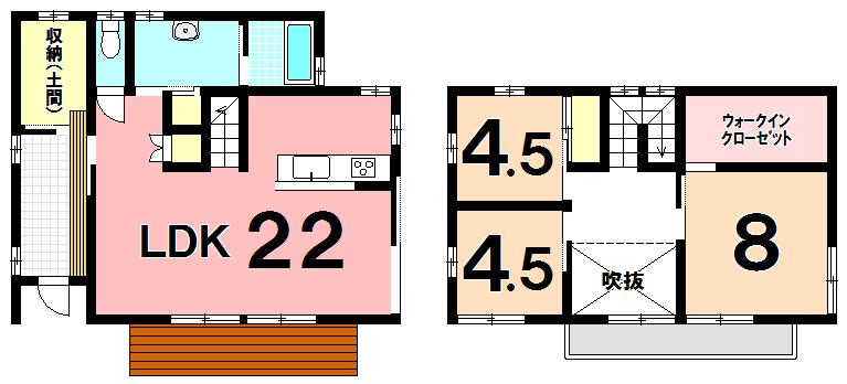 Floor plan. 31 million yen, 3LDK + S (storeroom), Land area 202.22 sq m , Building area 105.98 sq m