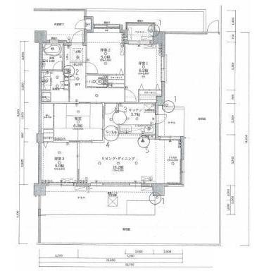 Floor plan. 4LDK, Price 15 million yen, Occupied area 89.23 sq m , Balcony area 71.92 sq m