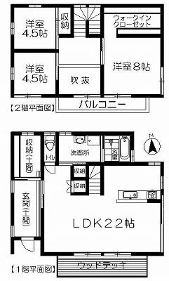 Floor plan. 31 million yen, 3LDK + S (storeroom), Land area 202.22 sq m , Building area 105.98 sq m