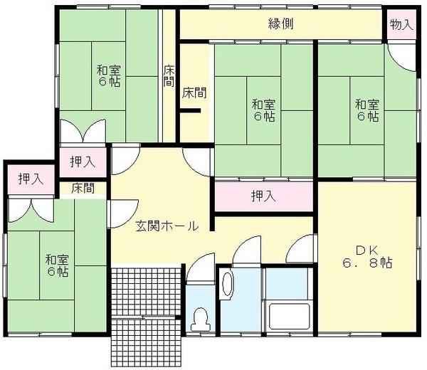 Floor plan. 14.5 million yen, 4DK, Land area 386.69 sq m , Building area 104.18 sq m