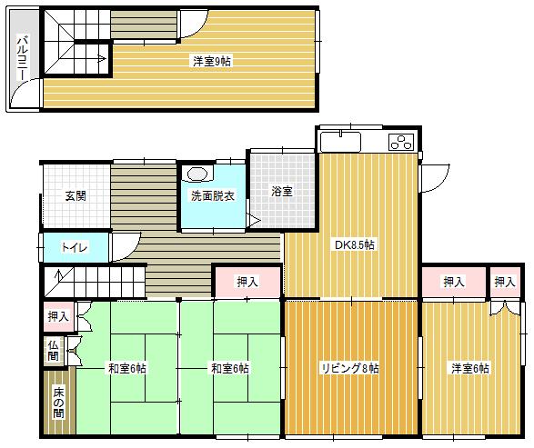 Floor plan. 15.5 million yen, 4LDK, Land area 759.6 sq m , Building area 111.27 sq m