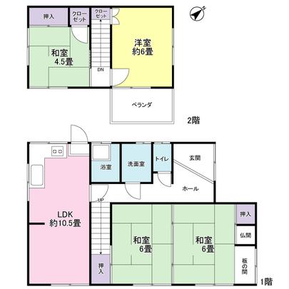Floor plan. There are Tsuzukiai of Japanese-style