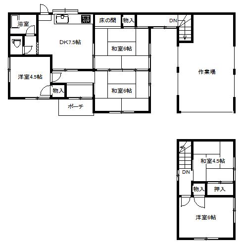 Floor plan. 7.6 million yen, 5DK, Land area 228.97 sq m , Building area 111.25 sq m