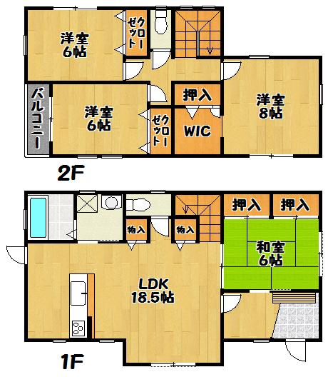 Floor plan. 26 million yen, 4LDK, Land area 287.35 sq m , Building area 113.41 sq m