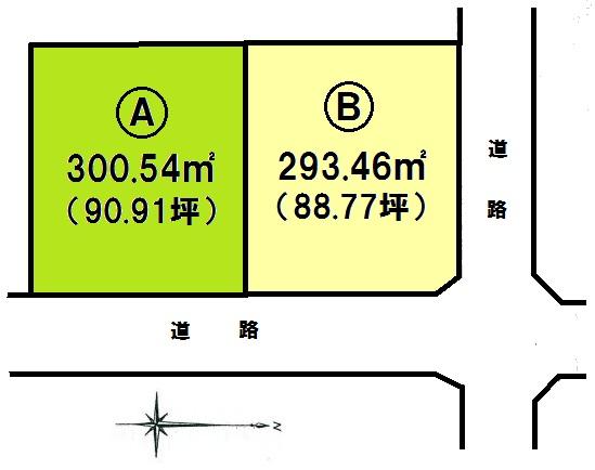 Compartment figure. Land price 9 million yen, Land area 293.46 sq m