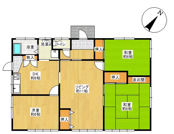 Floor plan. 14 million yen, 3LDK, Land area 293.35 sq m , Building area 72.87 sq m Floor