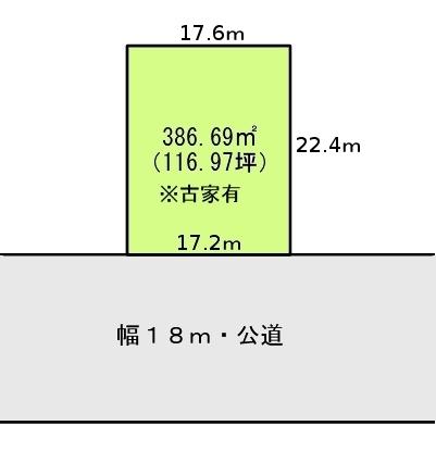 Compartment figure. Land price 14.5 million yen, Land area 386.69 sq m