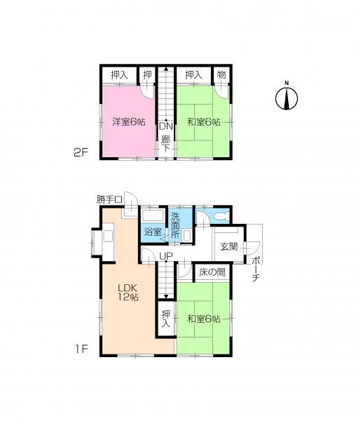 Floor plan. 13,900,000 yen, 3LDK, Land area 240.08 sq m , Building area 82.29 sq m