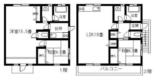 Floor plan. 14.8 million yen, 2LLDDKK, Land area 91.37 sq m , Building area 98 sq m