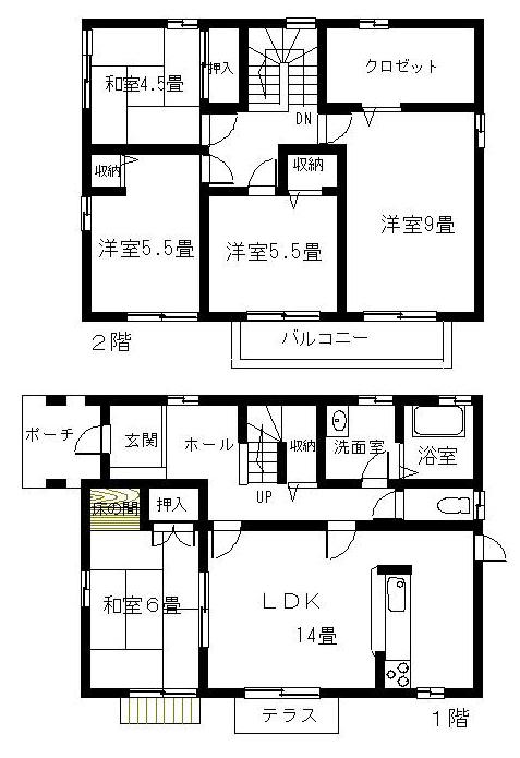 Floor plan. 16.8 million yen, 5LDK + S (storeroom), Land area 223.47 sq m , Building area 116.96 sq m