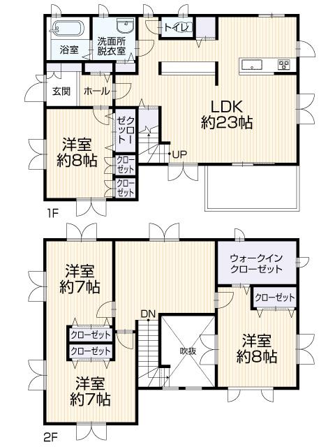 Floor plan. 21,800,000 yen, 3LDK, Land area 327.9 sq m , Building area 143.87 sq m