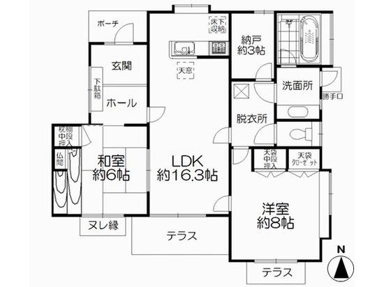 Floor plan. 8.2 million yen, 2LDK + S (storeroom), Land area 197.89 sq m , Building area 79.08 sq m