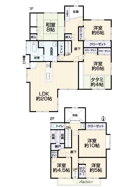 Floor plan. 19,800,000 yen, 4LDK + S (storeroom), Land area 422.13 sq m , Building area 170.16 sq m