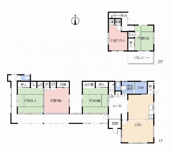 Floor plan. 23.8 million yen, 6DK, Land area 772 sq m , Building area 177.62 sq m