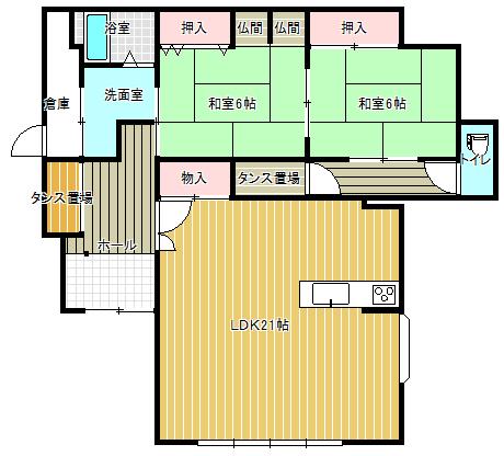 Floor plan. 28 million yen, 3LDK, Land area 682.28 sq m , Building area 237.35 sq m outbuilding Heike Floor
