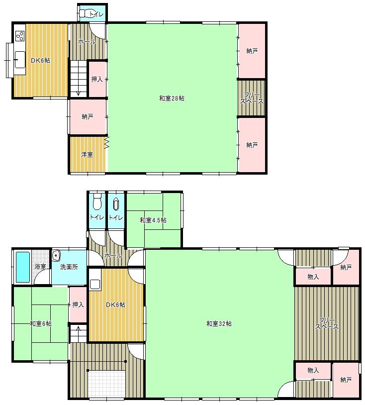 Floor plan. 28 million yen, 3LDK, Land area 682.28 sq m , Building area 237.35 sq m main hall floor plan