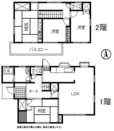 Floor plan. 16,900,000 yen, 4LDK, Land area 213.78 sq m , Building area 116.98 sq m
