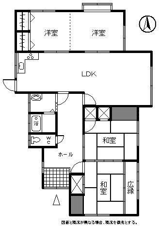 Floor plan. 9.8 million yen, 3LDK, Land area 195.35 sq m , Building area 93.57 sq m