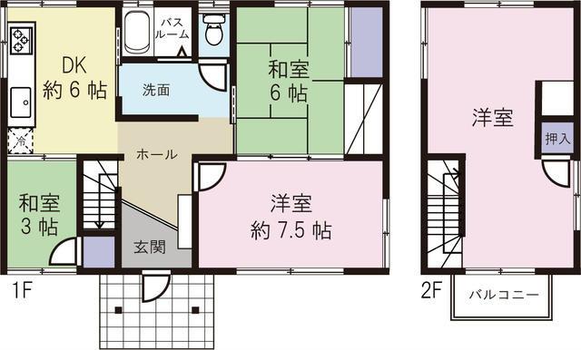 Floor plan. 9.8 million yen, 4DK, Land area 264 sq m , Building area 159.87 sq m