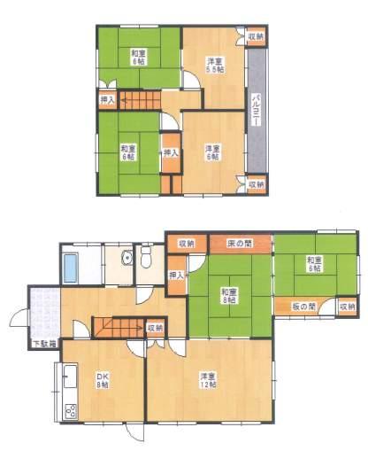 Floor plan. 8.9 million yen, 7DK, Land area 189.8 sq m , Building area 120.47 sq m