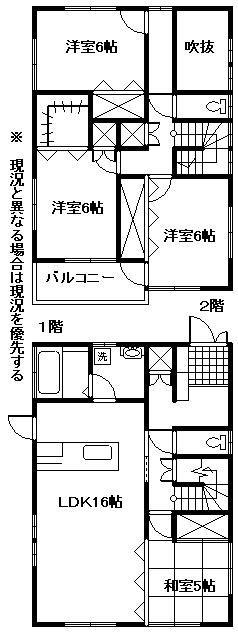 Floor plan. 18.9 million yen, 4LDK, Land area 198.03 sq m , Building area 107.64 sq m